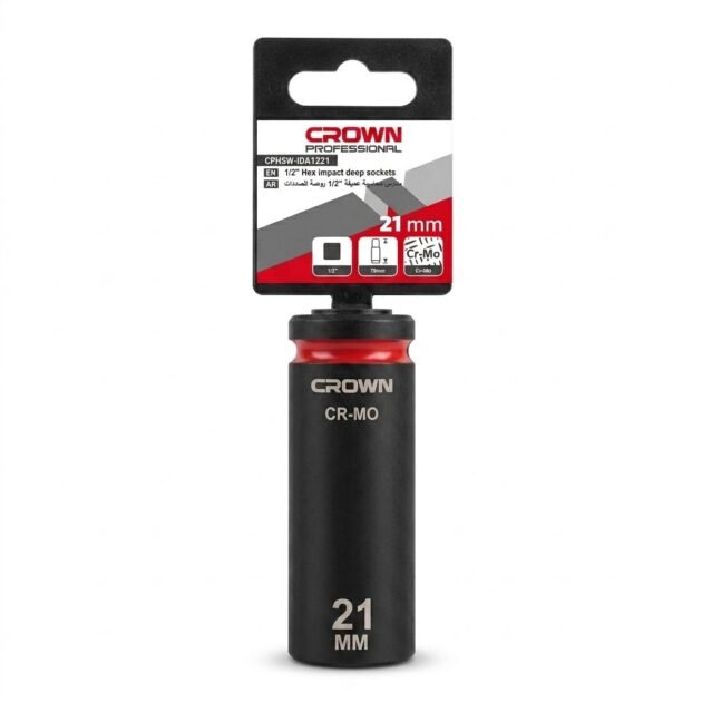 DOUILLE A CHOC 21MM 1/2″ 06PANS CROWN CPHSW-IDA1221