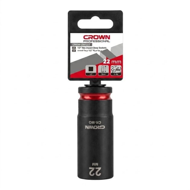 DOUILLE A CHOC 22MM 1/2″ 06PANS CROWN CPHSW-IDA1222