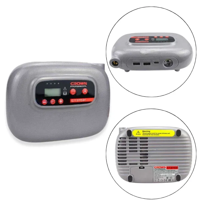 BOOSTER BATTERIE + GONFLEUR CROWN CT37031 - الصورة 2