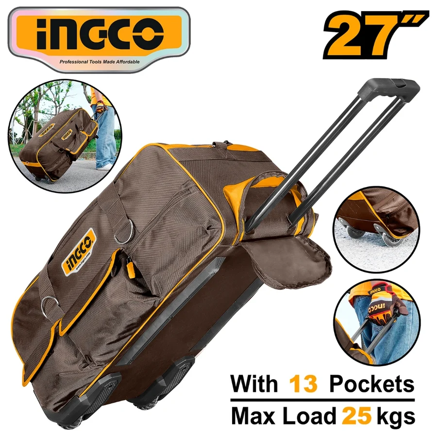 Sac à outils à roulettes 27 pouces INGCO HRRTB2715