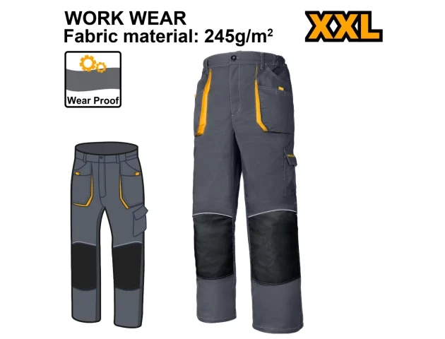 Pantalon de travail taille XXL INGCO WUCT8022.XXL