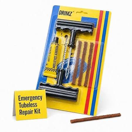 Kit de réparation de crevaison pour pneus tubeless (voiture, moto, scooter et SUV)