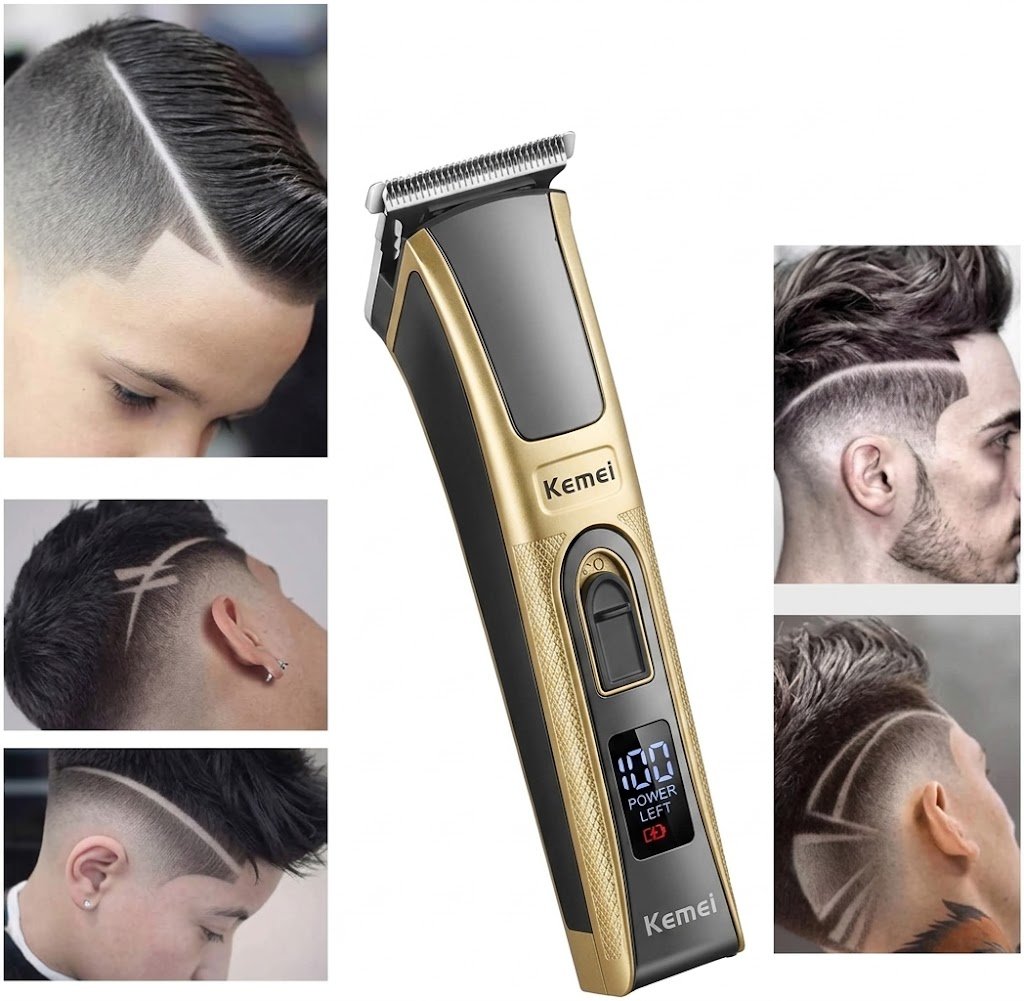 Tondeuse À Cheveux Sans Fil LCD USB Kemei KM-5017 - الصورة 3