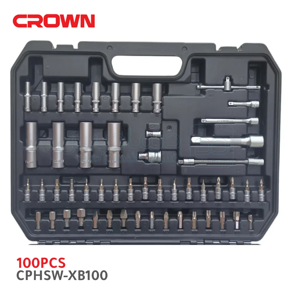 Caisse à outils mécanique douilles et cliquets 1/2” 100 pièces CROWN CPHSW-XB100 - الصورة 3