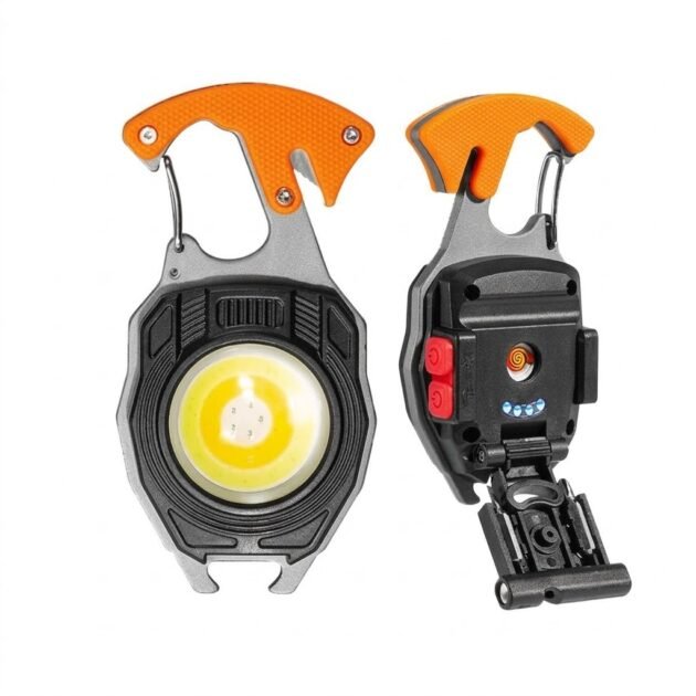 Porte-clés multifonction avec lampe torche LED rechargeable W5147