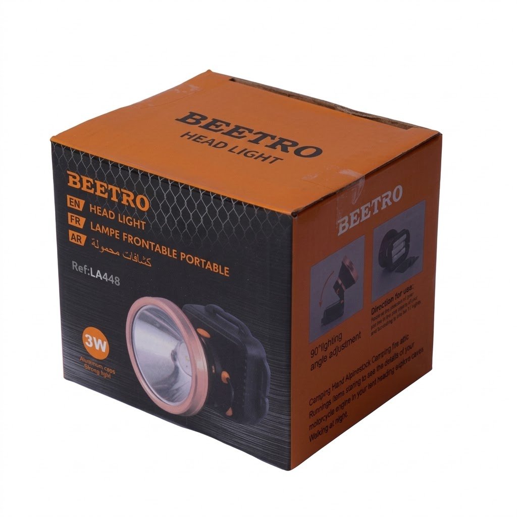 Lampe Frontale Puissante 3W À Angle Réglable 90° Beetro LA448 - الصورة 2