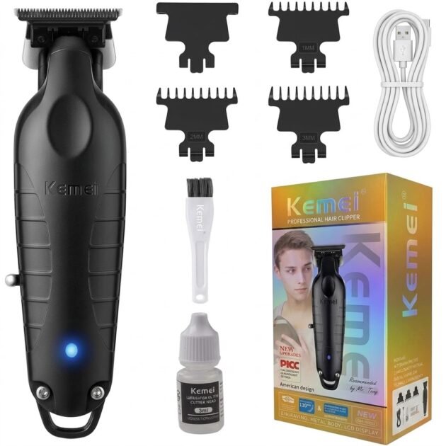 Tondeuse À Cheveux Sans Fil LCD USB Kemei KM-PG2299