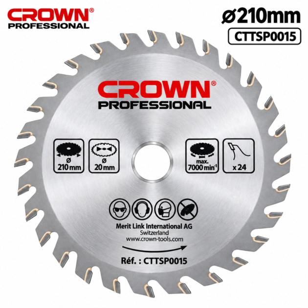 DISQUE A BOIS 210MM CROWN CTTSP0015