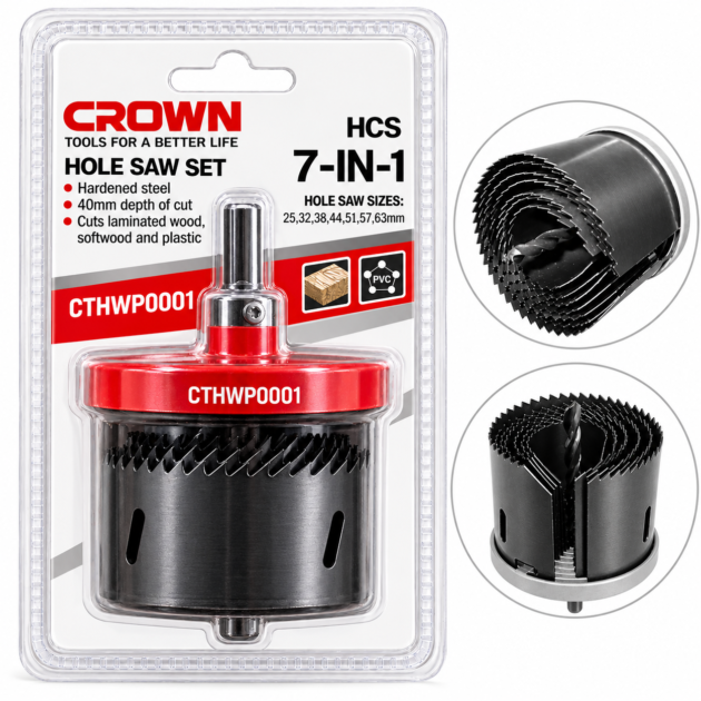 Jeu de scie à cloche 7 pieces CROWN CTHWP0001