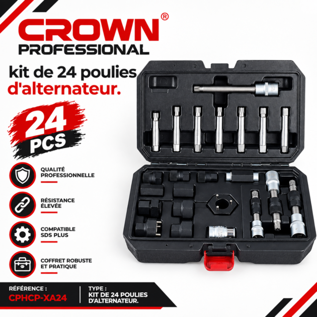 Kit de 24 poulies d'alternateur CPHCP-XA24