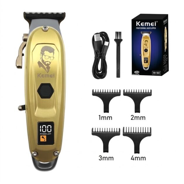 Tondeuse À Cheveux Sans Fil LCD USB Kemei KM-PG1947
