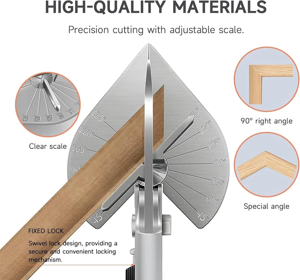 Cisailles à onglets multi-angles, coupe réglable de 45° à 135° - الصورة 3