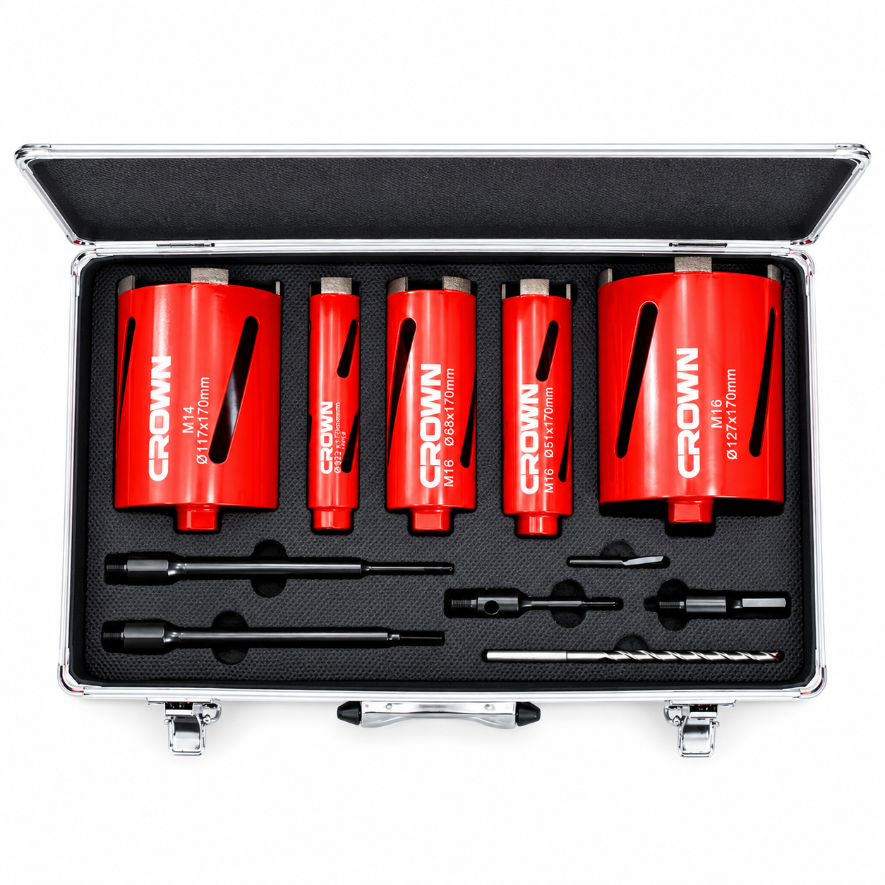 CAISSE COURONNE DIAMANT POUR PERCEUSE ET PERFORATEUR 11PCS CROWN CAHC-WUS11 - الصورة 2