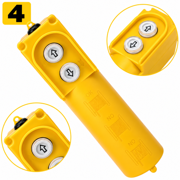 élévateur à bouton-poussoir 4 avec condensateur 220–380 V,30 UF N1142-4