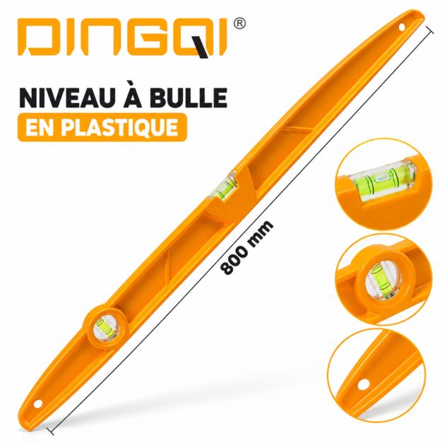 Niveau à bulle en plastique 800 mm DINGQI 53180