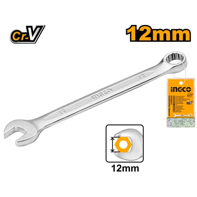 Clé mixte à cliquet 12 mm INGCO HCSPAR121