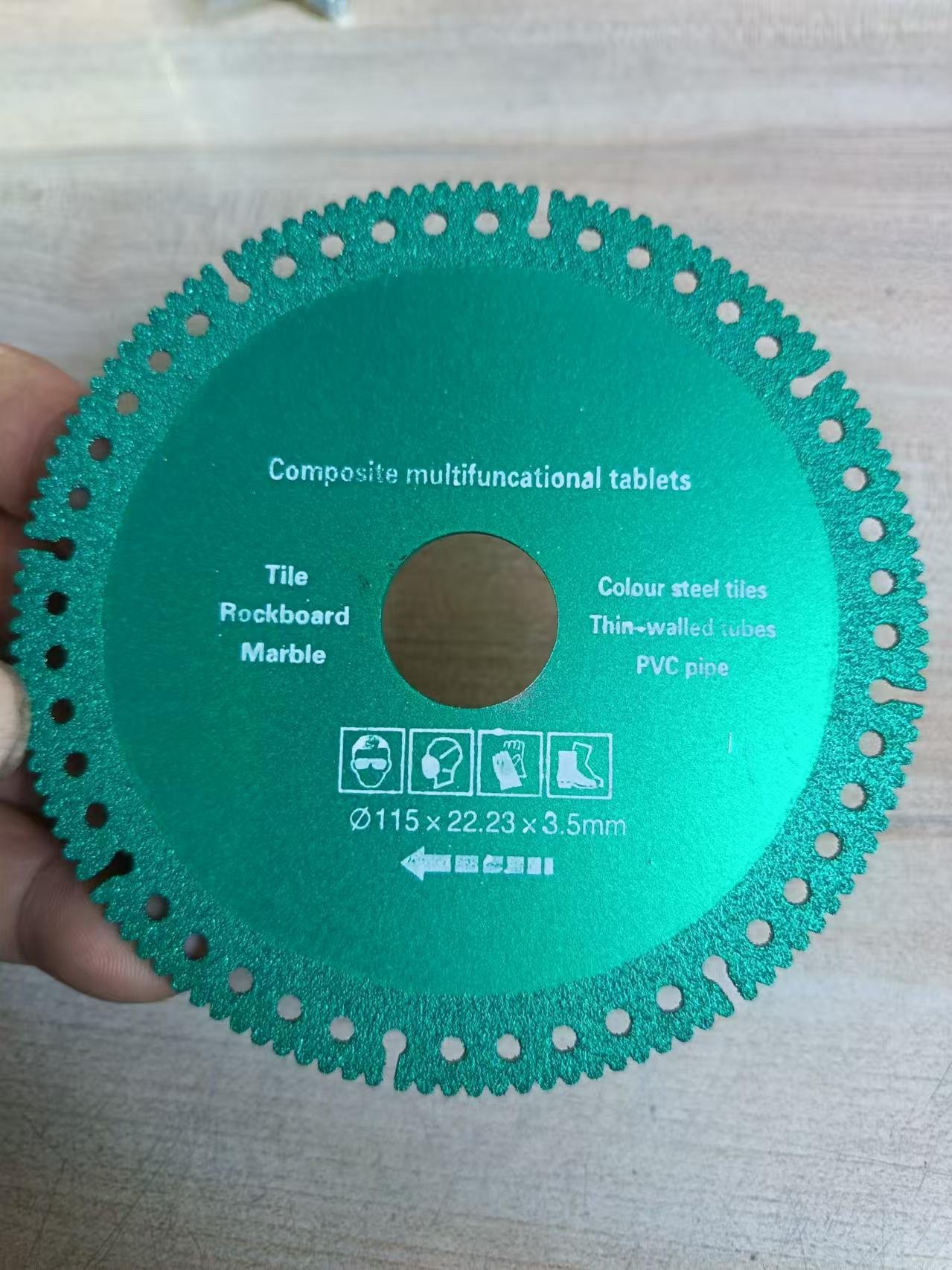 Disque diamant multifonction 115x1x22,23 mm vert pour carrelage, dalles de pierre MAXFINE - الصورة 2