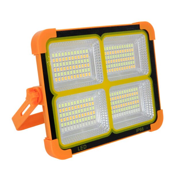 Lampe torche portable à chargement solaire et port USB pour téléphone JC4T