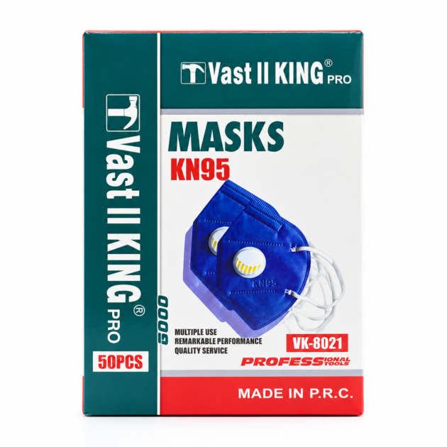 Lot de 50 masques poussière type FFP KN95 avec valve d'expiratioN VASKING VK-8021
