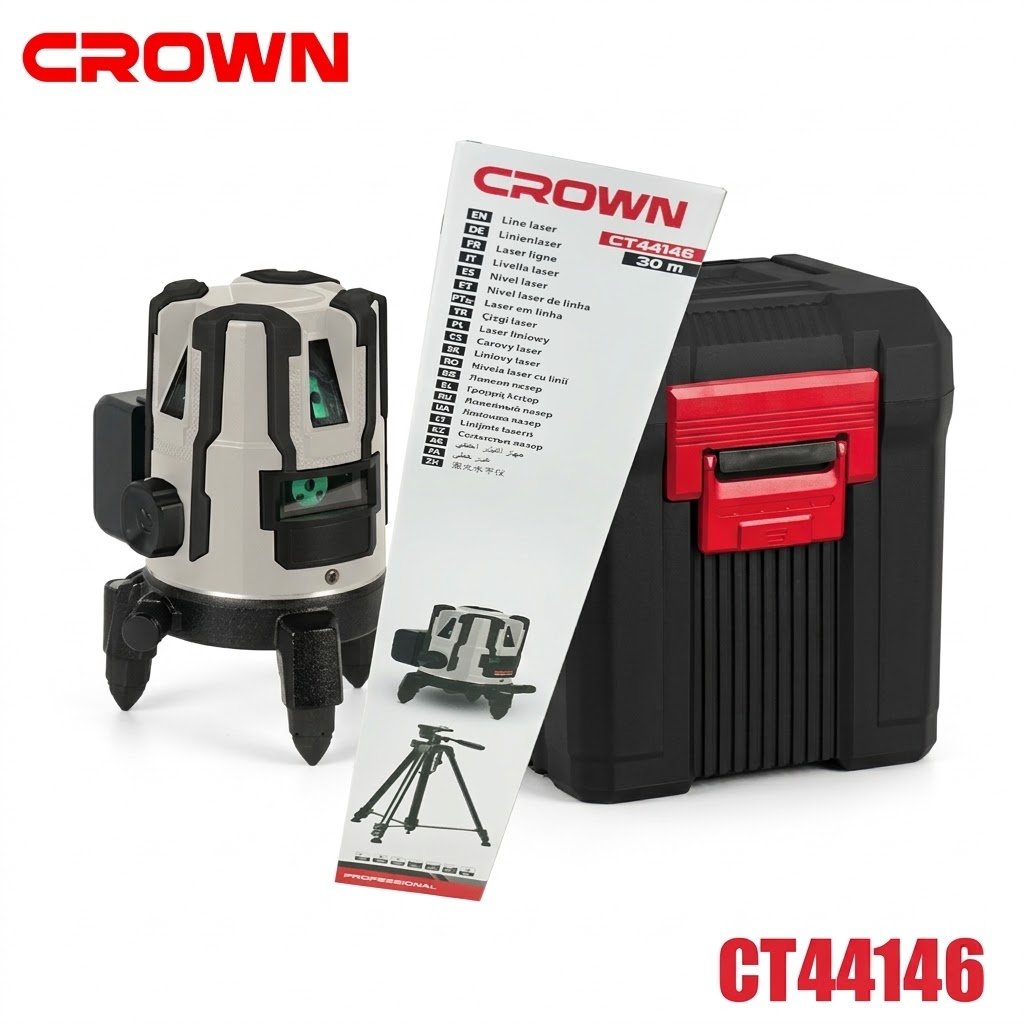 Niveau laser 5 lignes Avec Tripied CROWN CT44146 - الصورة 2