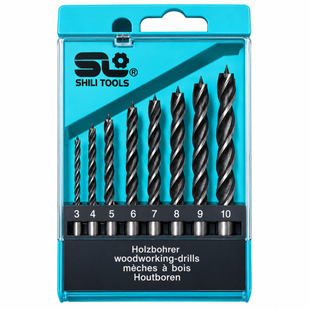 Coffret de 8 meches a bois 3 a 10mm SHILITOOLS
