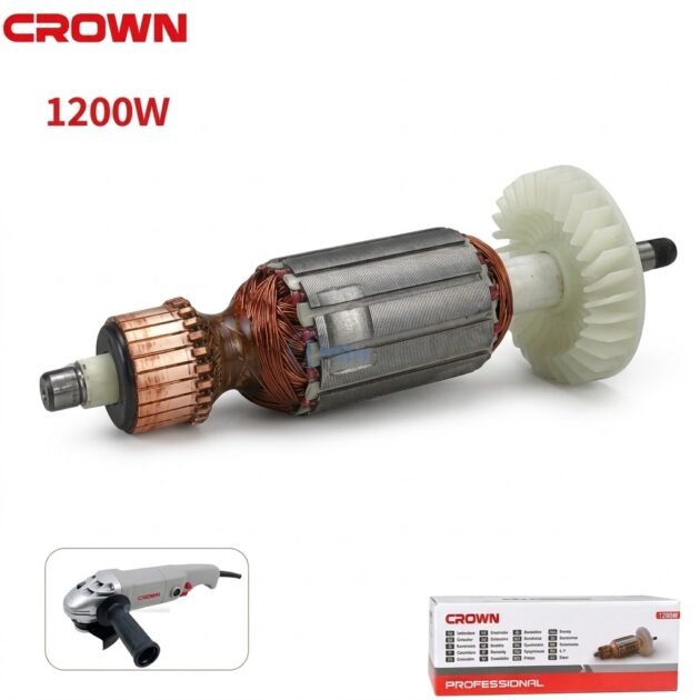 Induit, Rotor pour Meuleuse d'angle 1200W (CT18026) CROWN 5001802607801