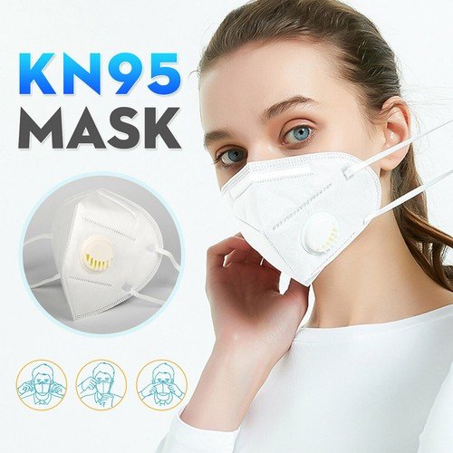 Lot de 40 Masques facial jetable avec valve respiratoire, protection de la bouche et du nez KN95 - الصورة 2